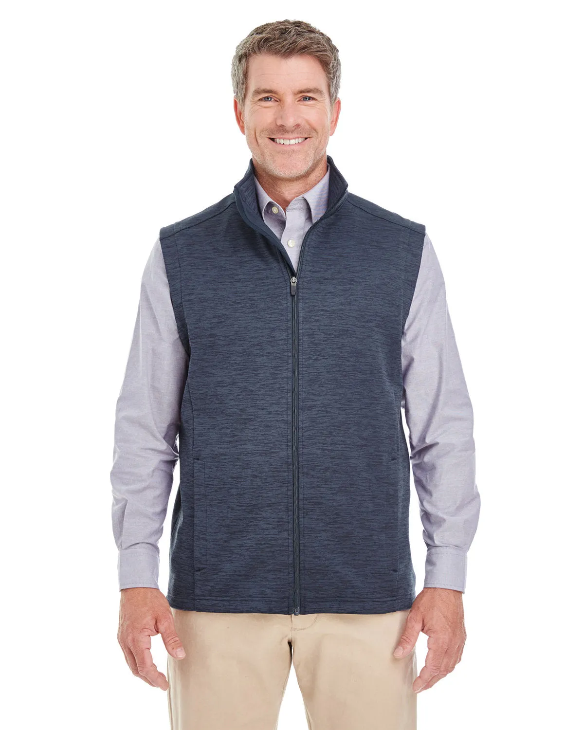 Devon & Jones Men's Newbury Mélange Fleece Vest DG797