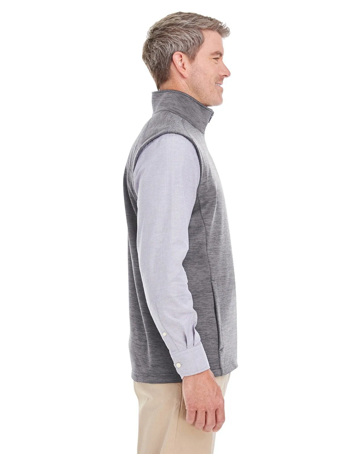 Devon & Jones Men's Newbury Mélange Fleece Vest DG797