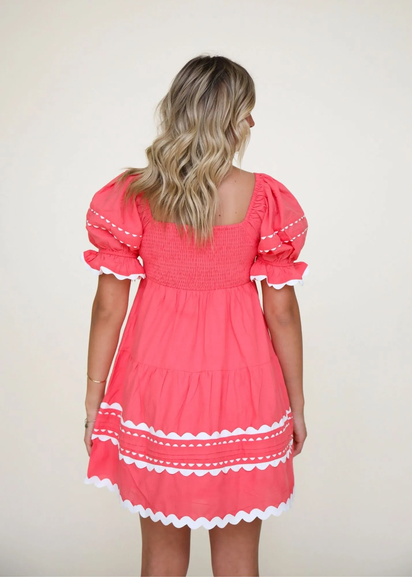 Dolly Dress in Coral