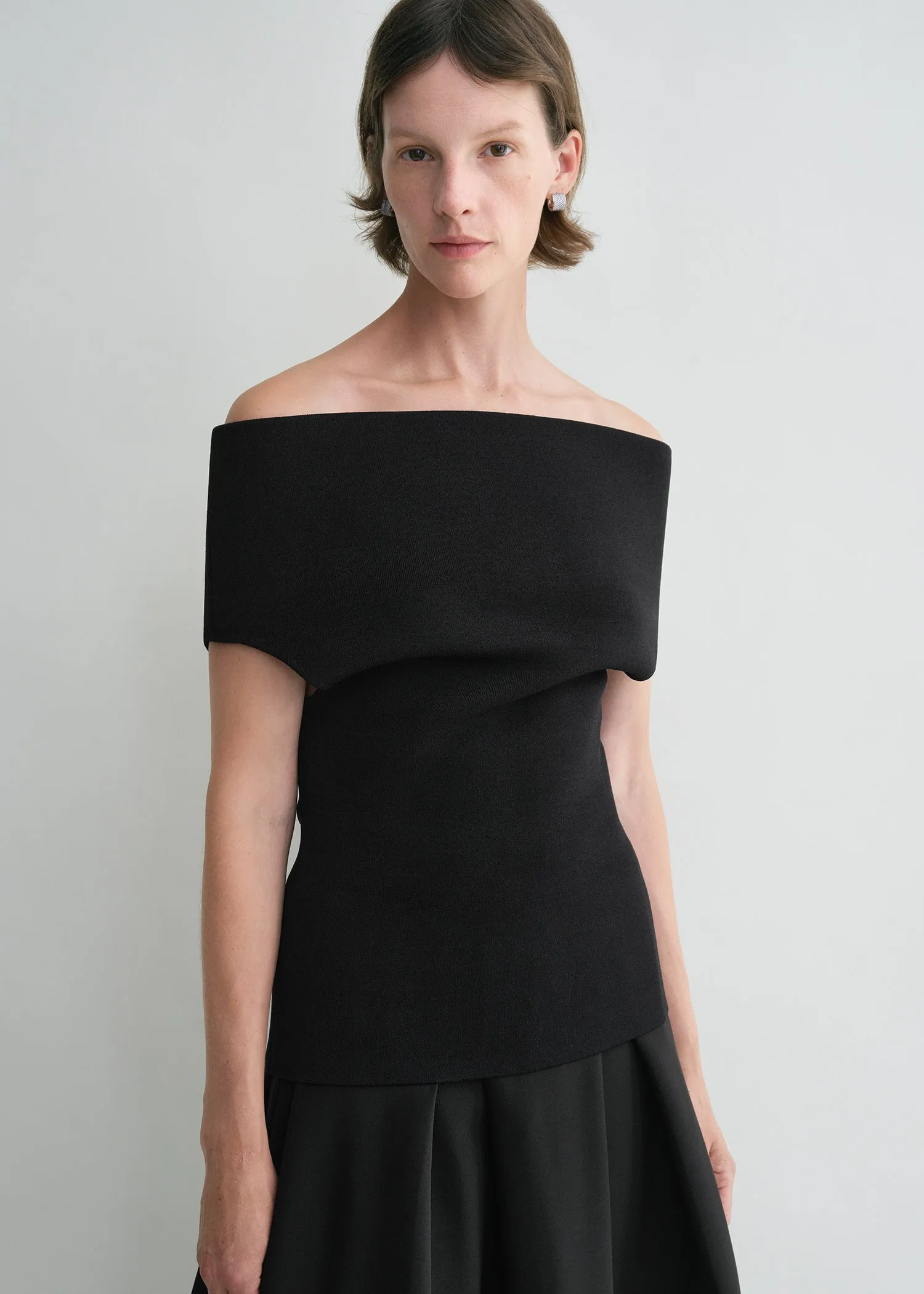 Double-knit top black