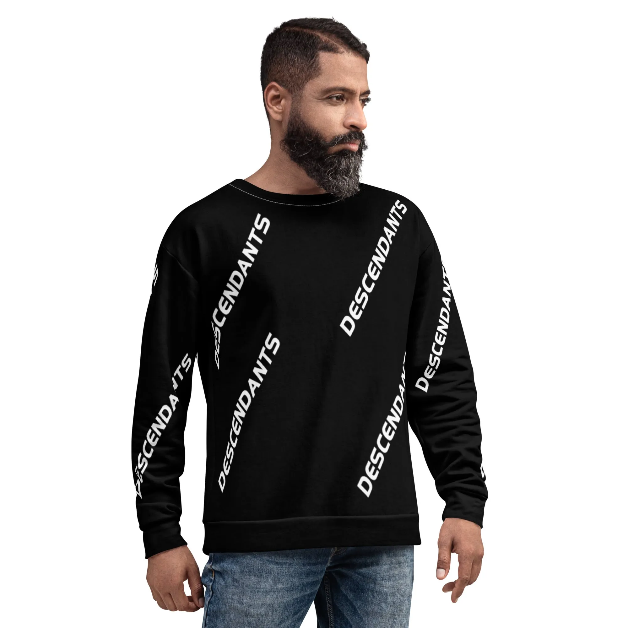 DTI Descendants White on Black Unisex Sweatshirt