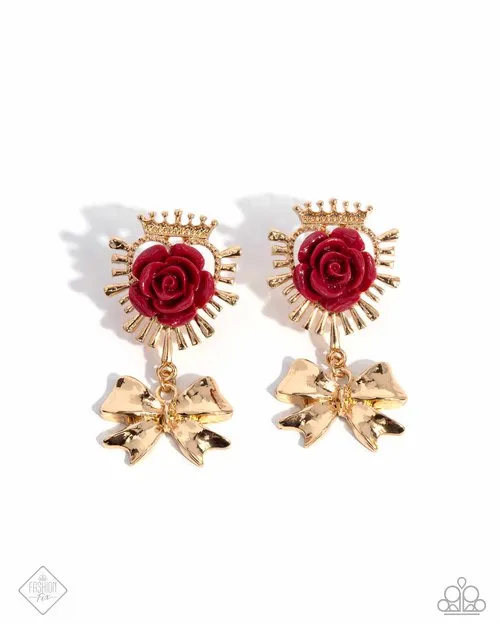 Earrings Victorian Value RED