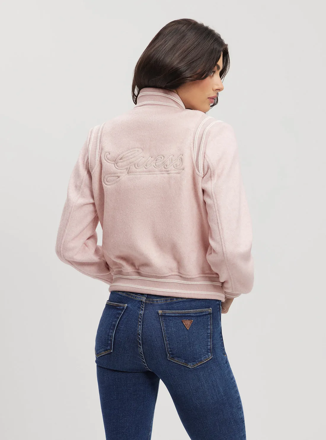 Eco Pink Gloria Logo Bomber Jacket