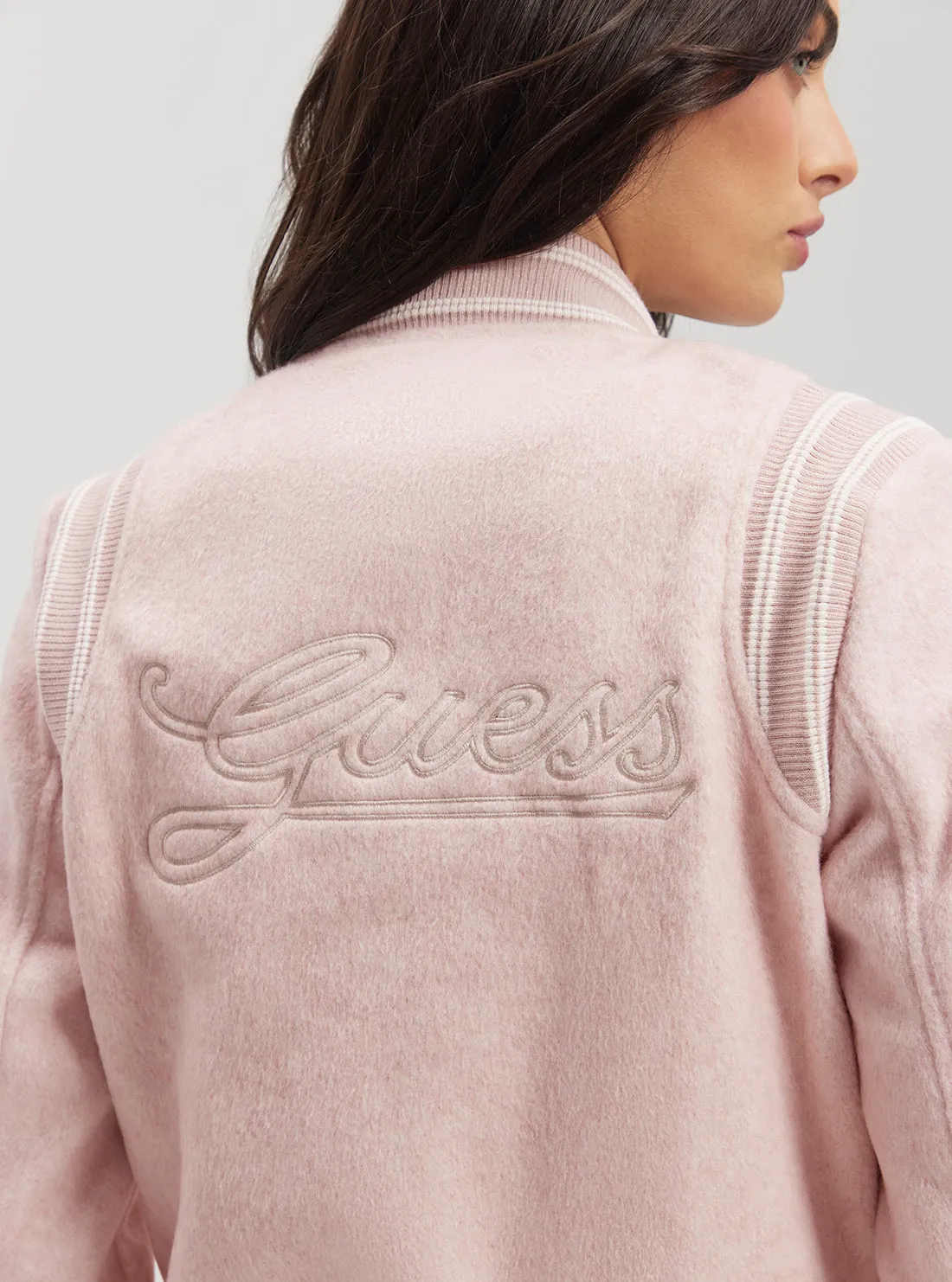 Eco Pink Gloria Logo Bomber Jacket