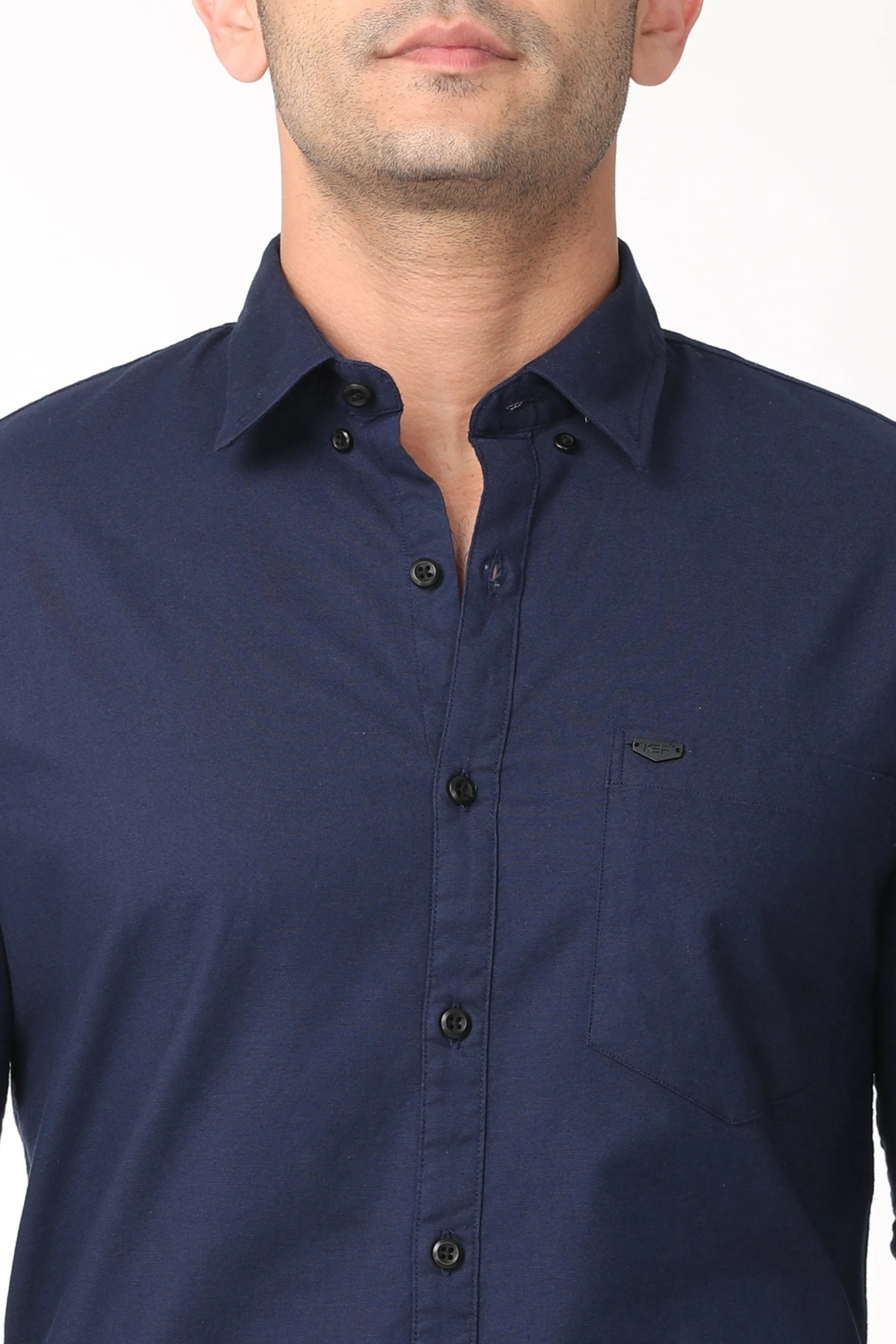 Elegant Dark Blue Full Sleeve Shirt