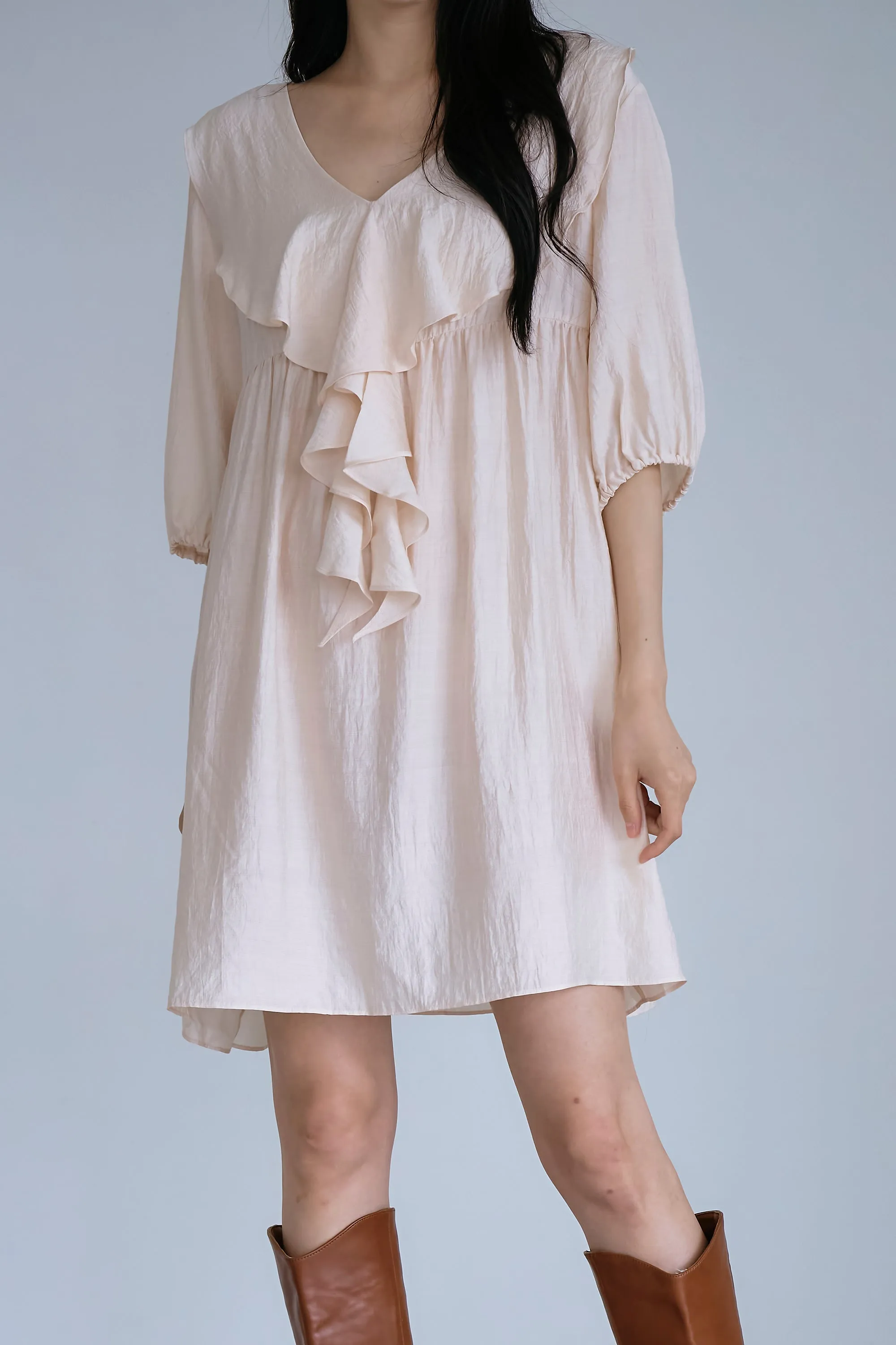 Ellen Ruffle Day Dress