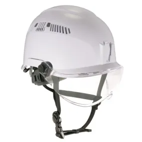 Ergodyne Skullerz 8975V Type 1 Class C Adjustable Venting Safety Helmet with Visor Kit - White