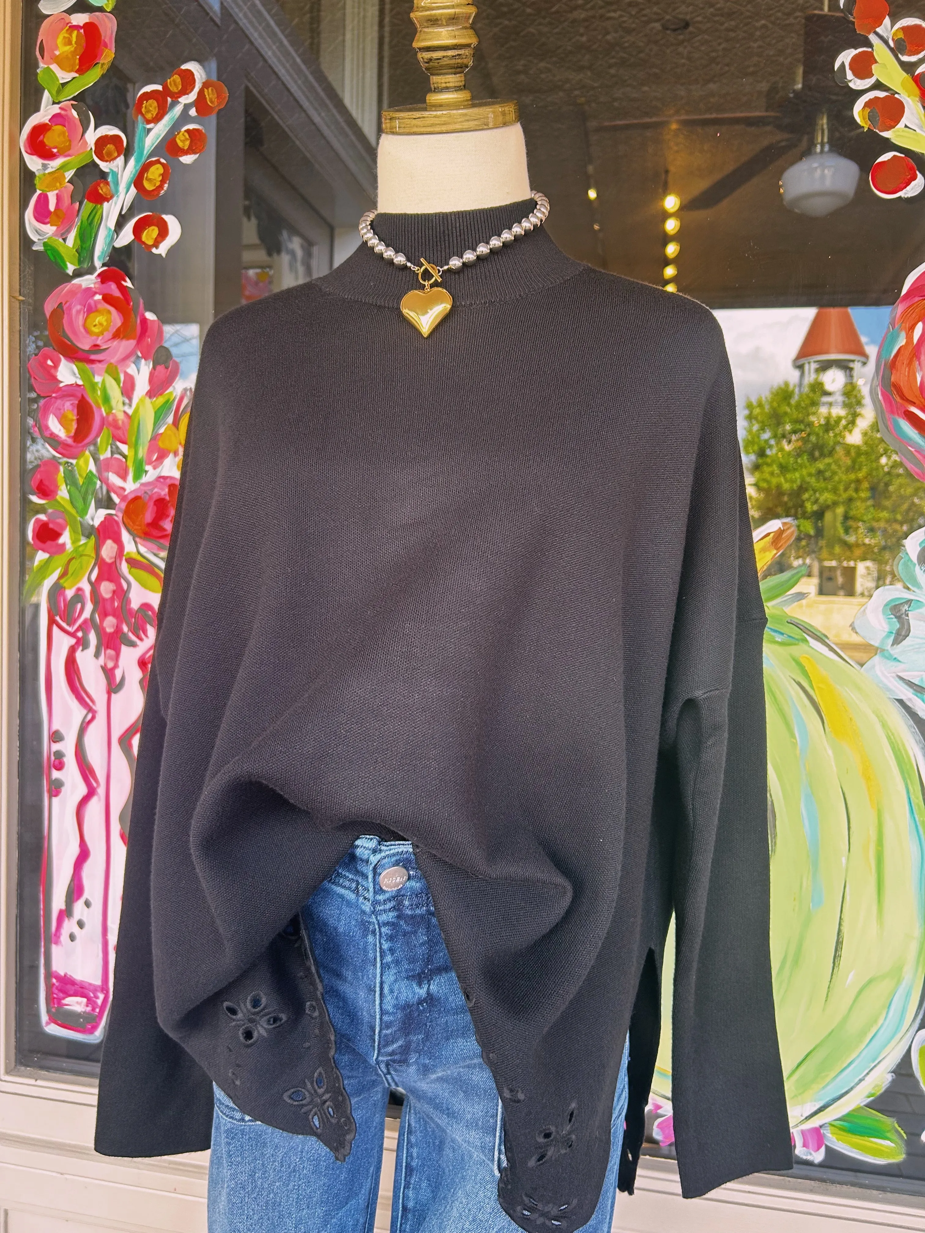 Fall Moc Neck Long Sleeve Top