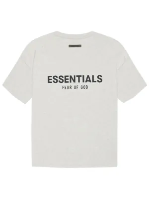 Fear of God Essentials Back Logo Boxy Tee Light Heather/Oatmeal [SS21]