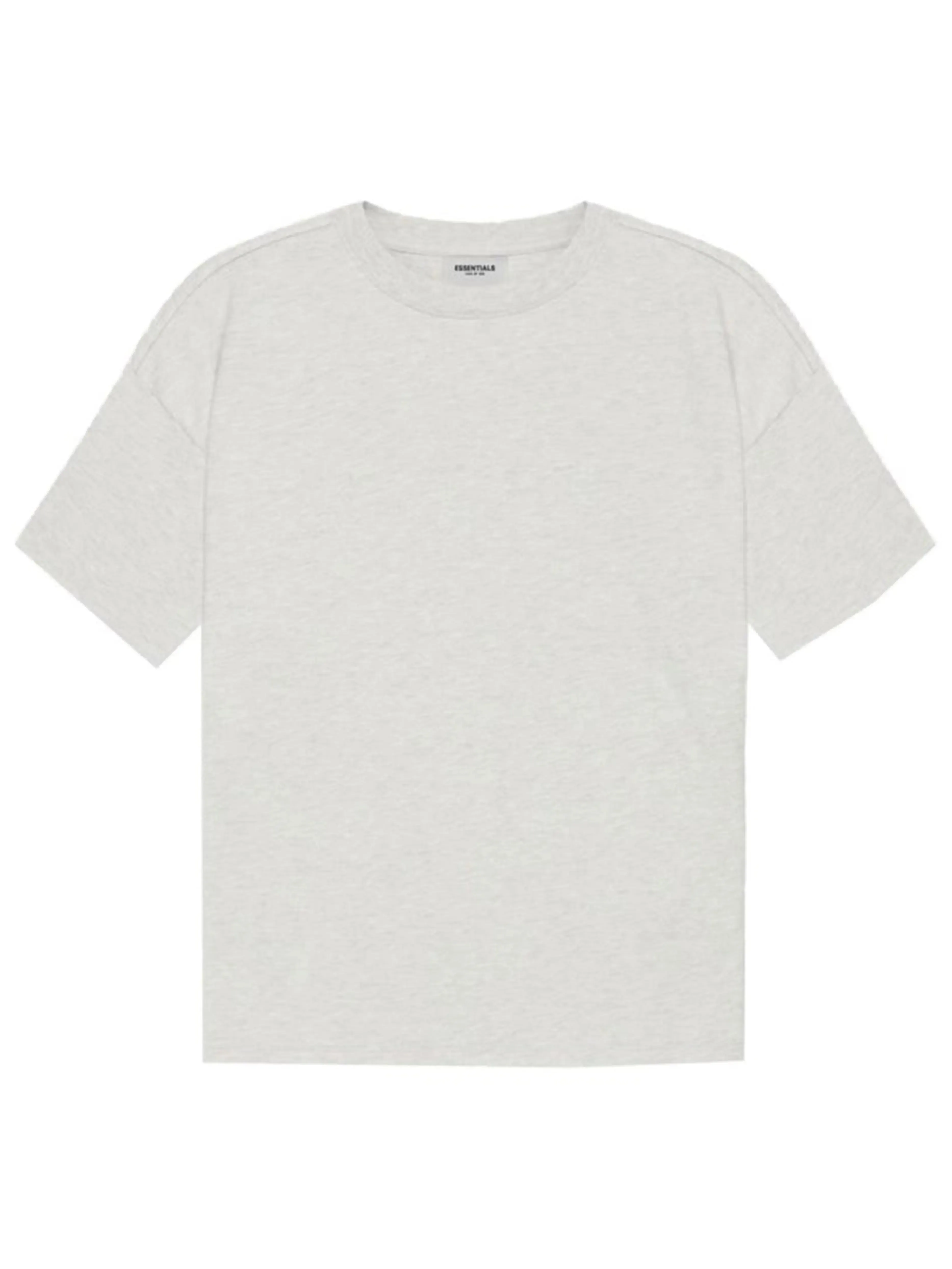 Fear of God Essentials Back Logo Boxy Tee Light Heather/Oatmeal [SS21]