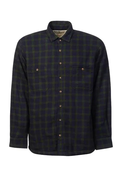 Flannel Fleece Lined Shirt - Green Tartan