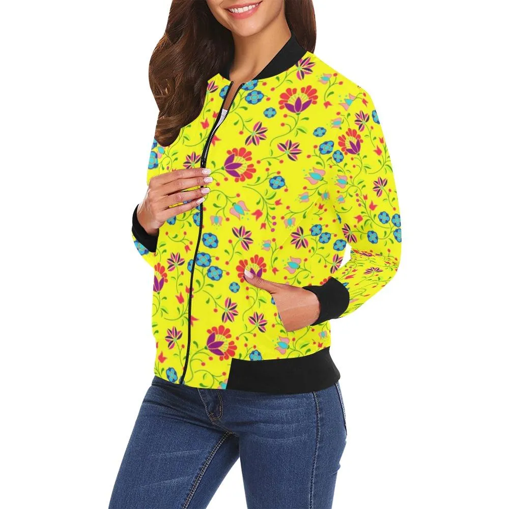 Fleur Indigine Mais Bomber Jacket for Women