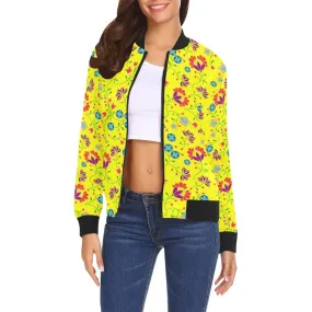 Fleur Indigine Mais Bomber Jacket for Women