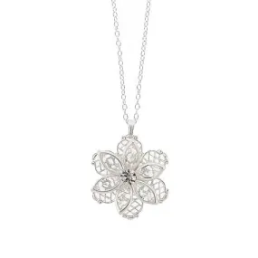 Flower Pendant with Filigree