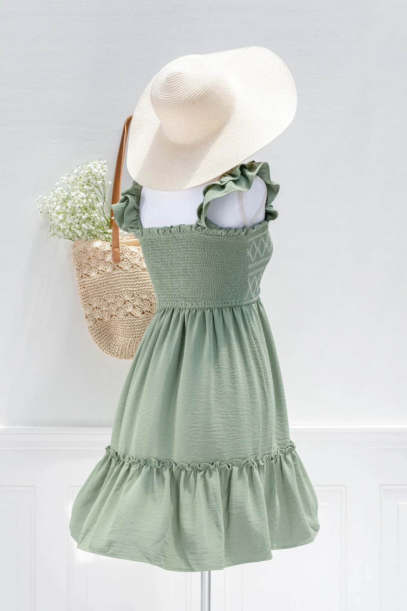 Forest Moss Mini Dress