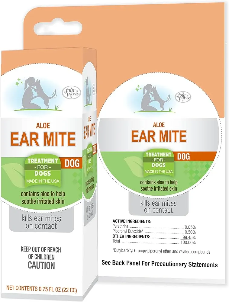 Four Paws Aloe Ear Mite Treatment for Dogs