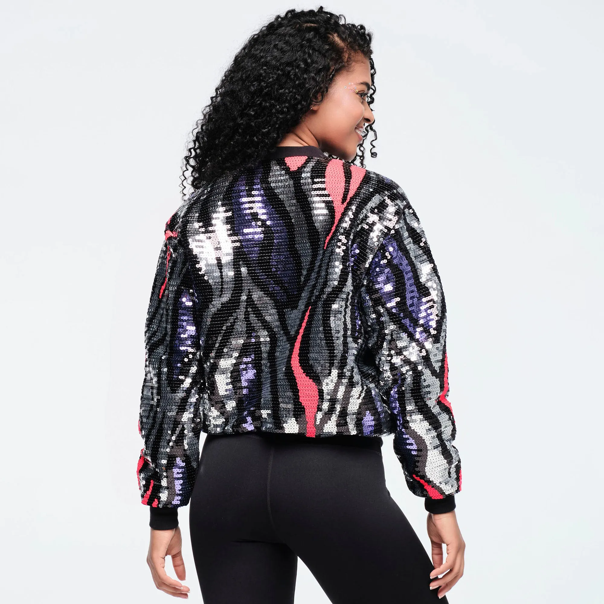 Funscape Sequin Bomber Jacket