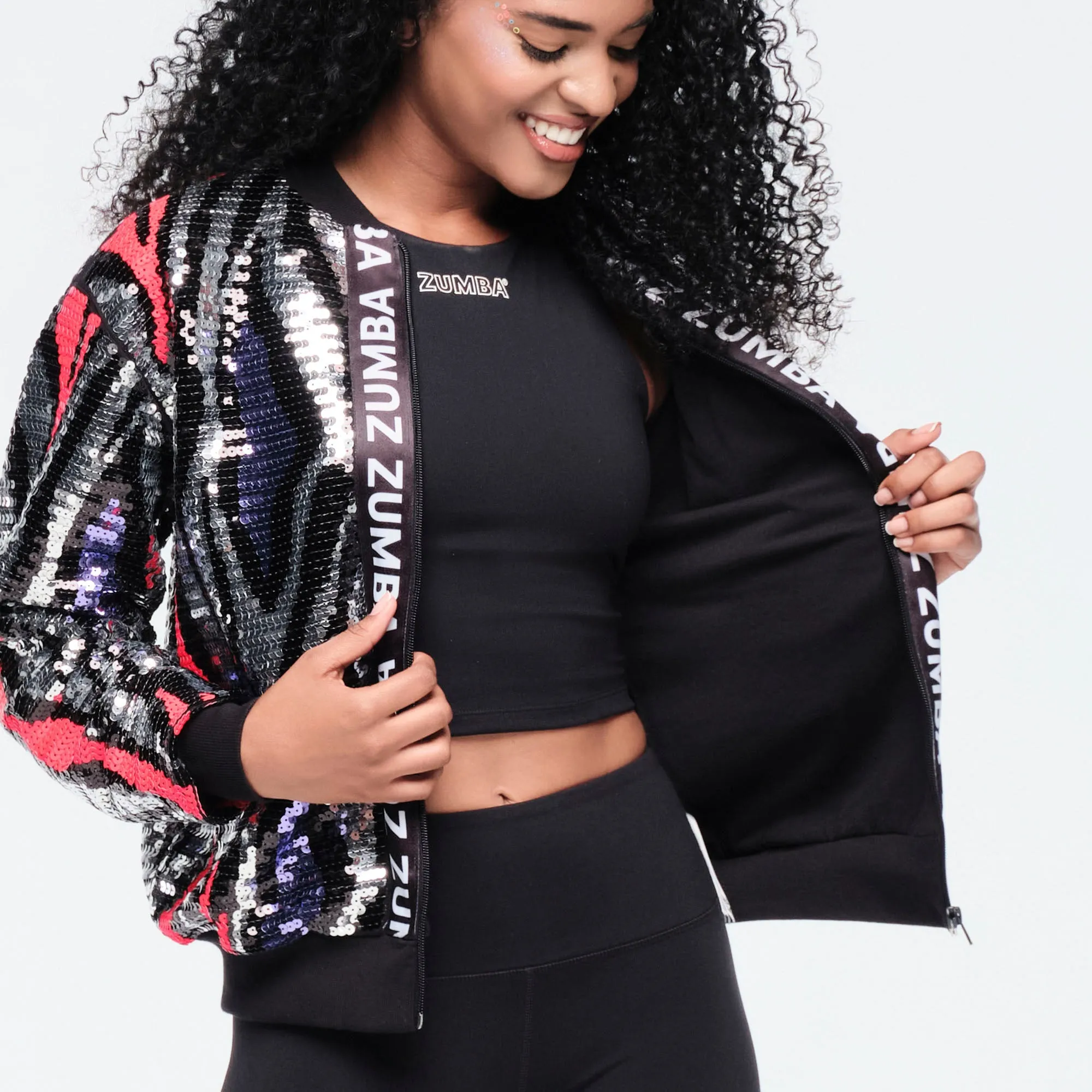 Funscape Sequin Bomber Jacket