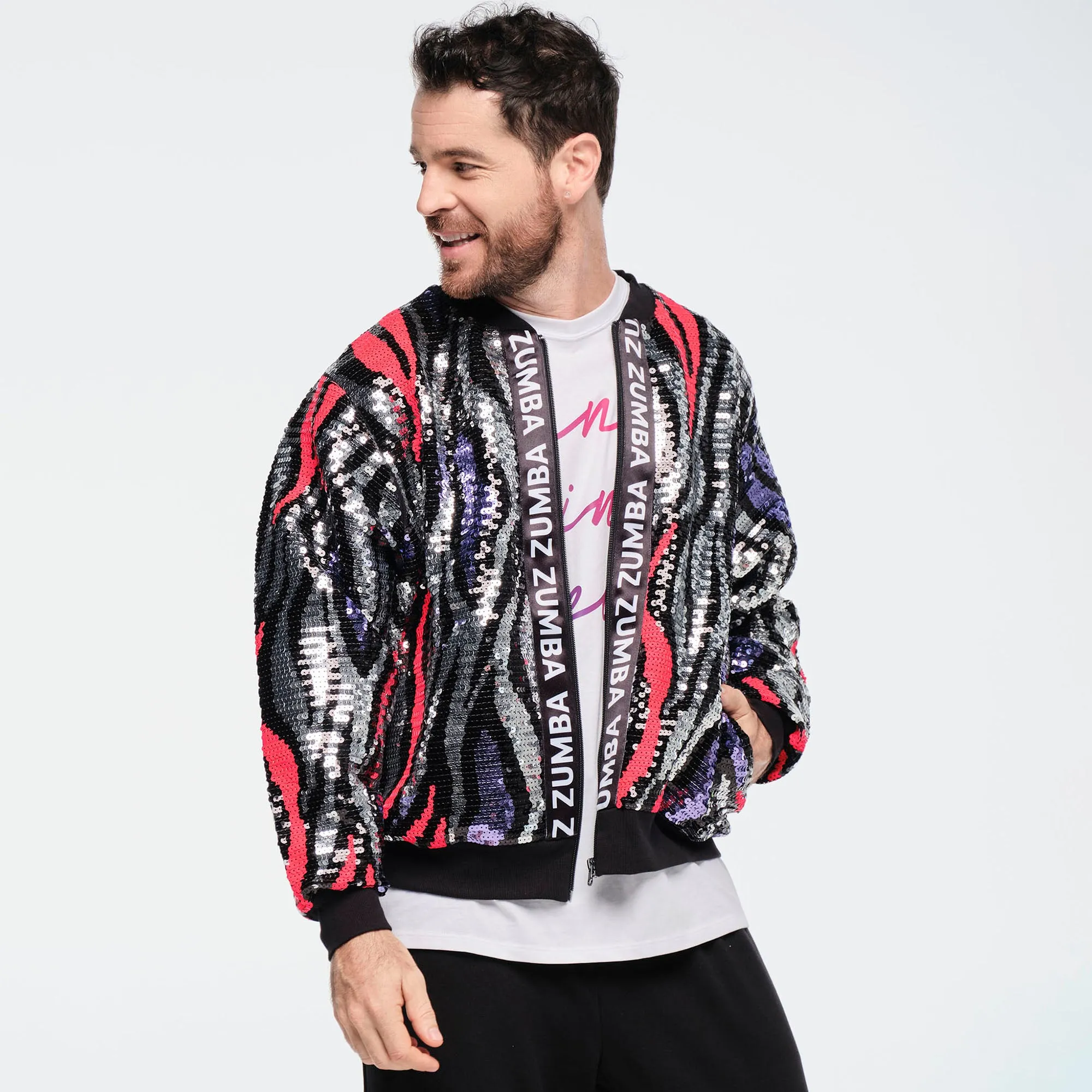 Funscape Sequin Bomber Jacket