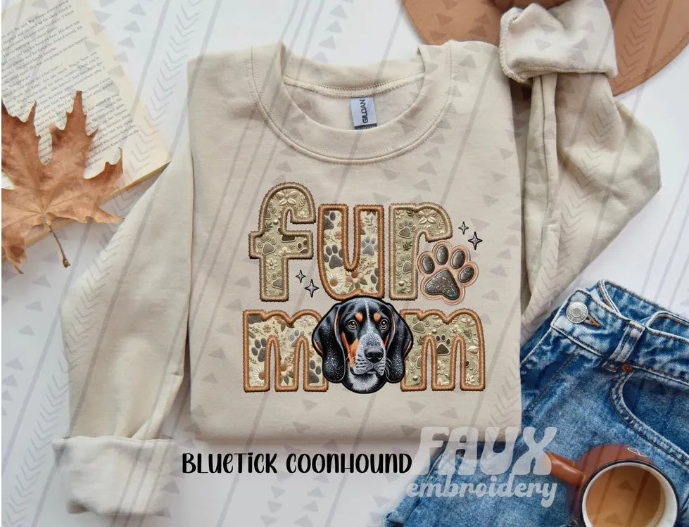 Fur Mom Bluetick CoonHound Dog  Sweatshirt  - Natural Stone