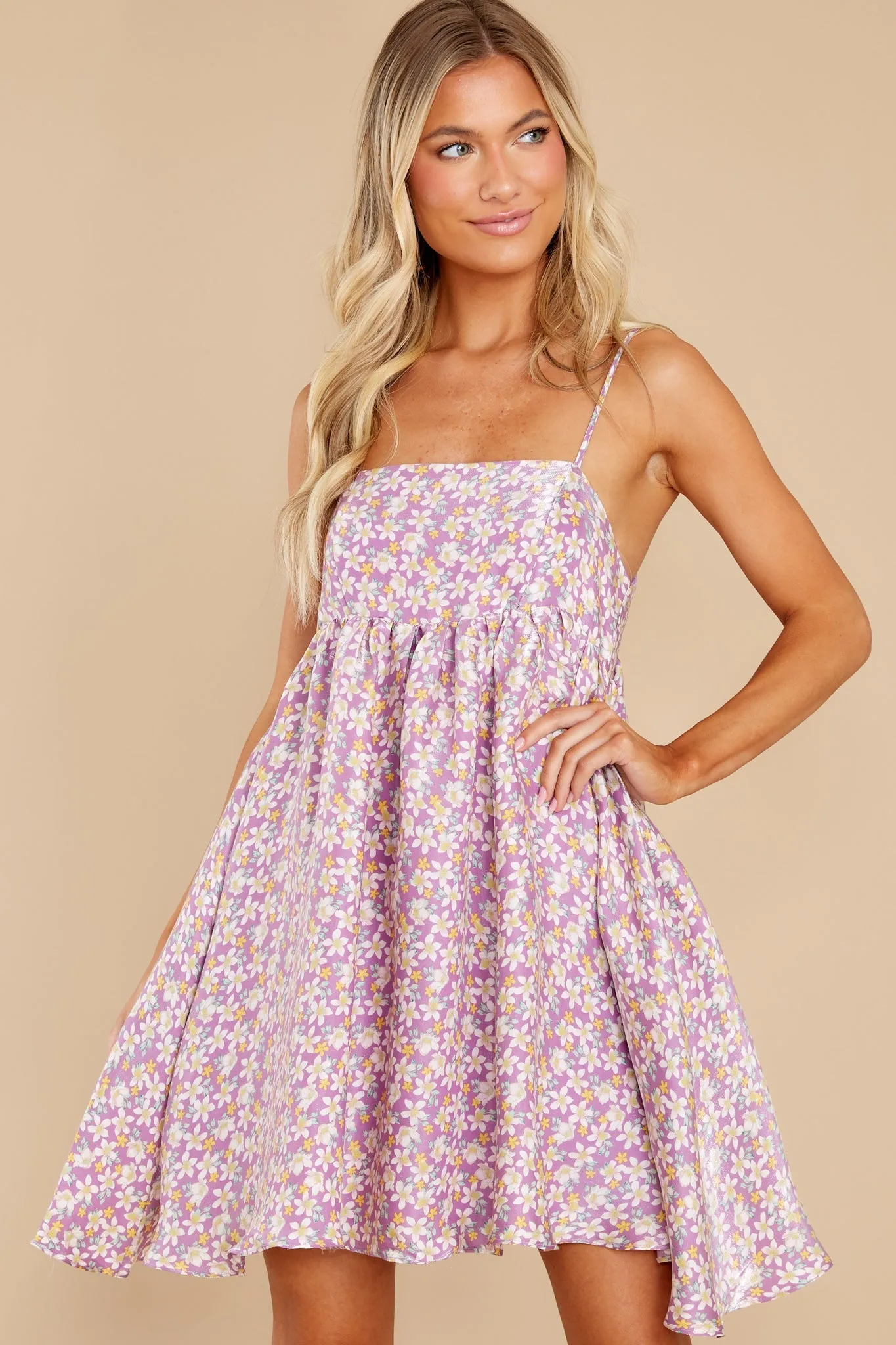 Garden Explorer Lavender Floral Print Dress