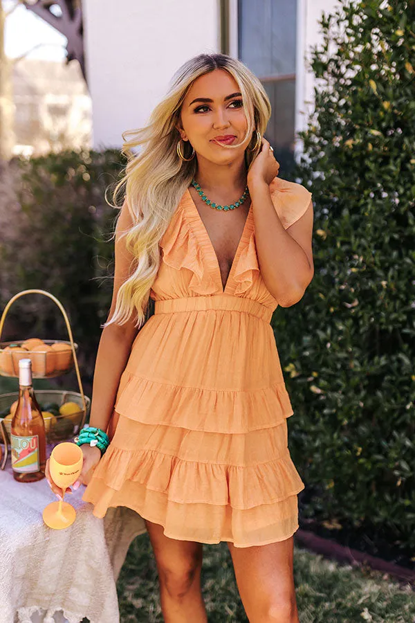 Getting Inspired Babydoll Dress In Nectarine