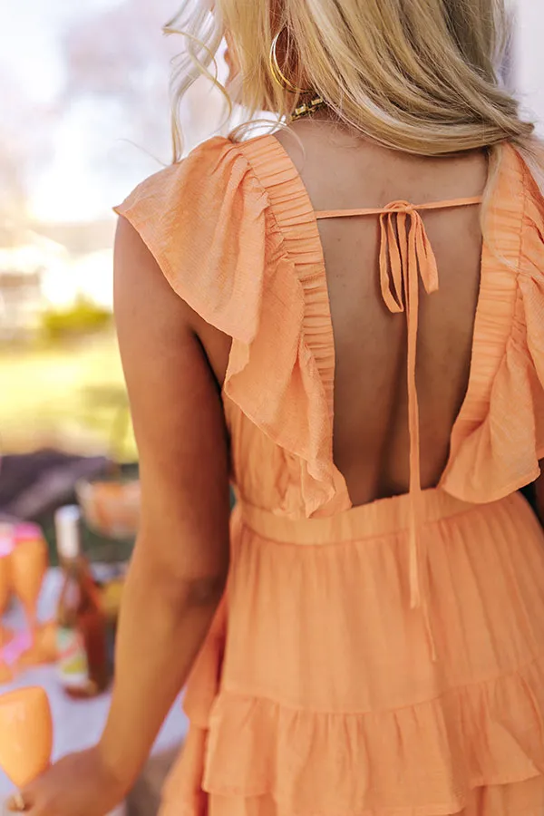 Getting Inspired Babydoll Dress In Nectarine