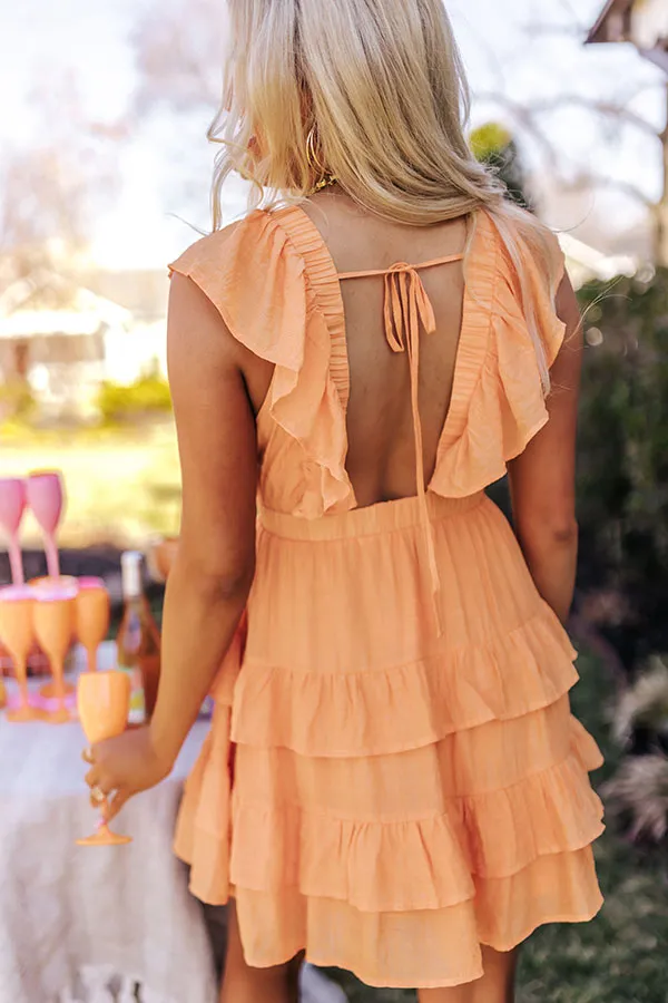 Getting Inspired Babydoll Dress In Nectarine