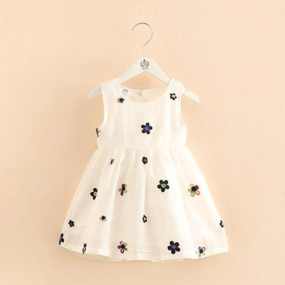 Girls Summer Western Style Vest Floral Skirt Wholesale Girls Dress