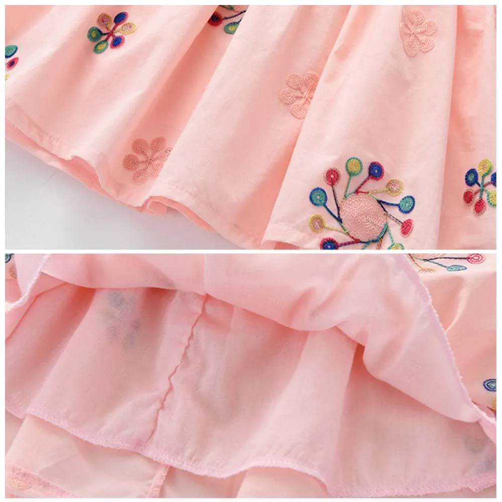 Girls Summer Western Style Vest Floral Skirt Wholesale Girls Dress