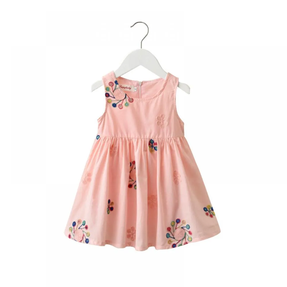 Girls Summer Western Style Vest Floral Skirt Wholesale Girls Dress