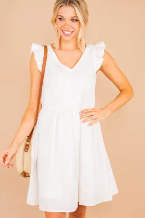 Give Love Ivory White Babydoll Dress