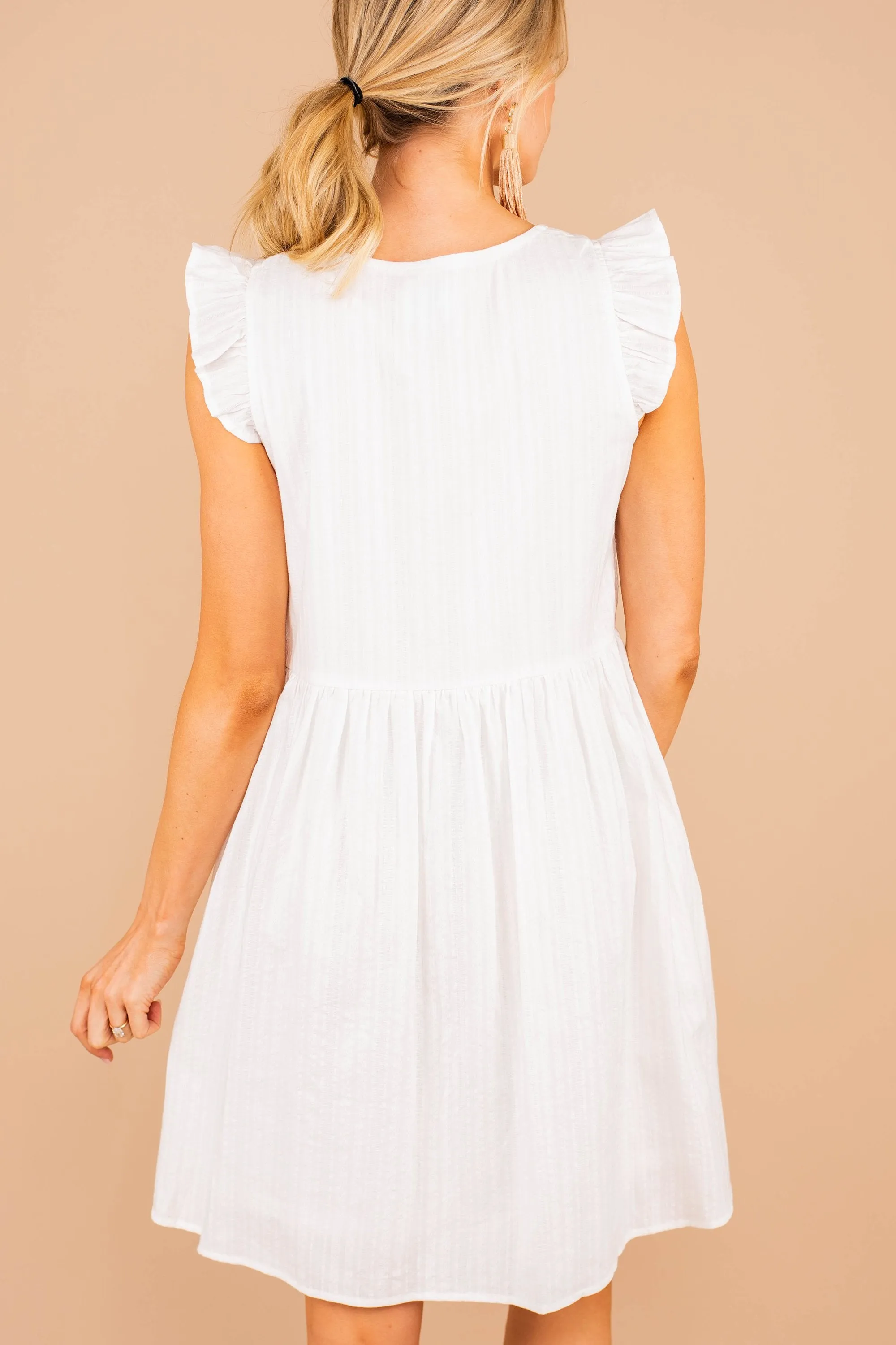 Give Love Ivory White Babydoll Dress