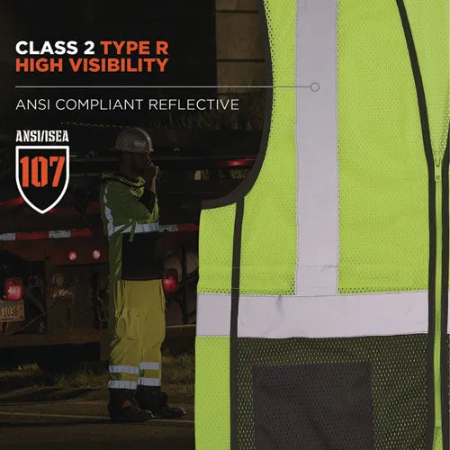 Glowear 8210z Hi-vis Class 2 Mesh Vest, Small To Medium, Lime, Ships In 1-3 Business Days