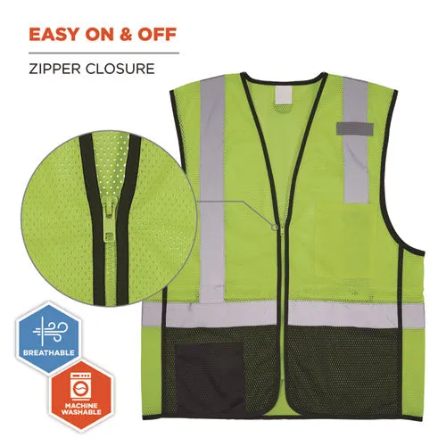 Glowear 8210z Hi-vis Class 2 Mesh Vest, Small To Medium, Lime, Ships In 1-3 Business Days