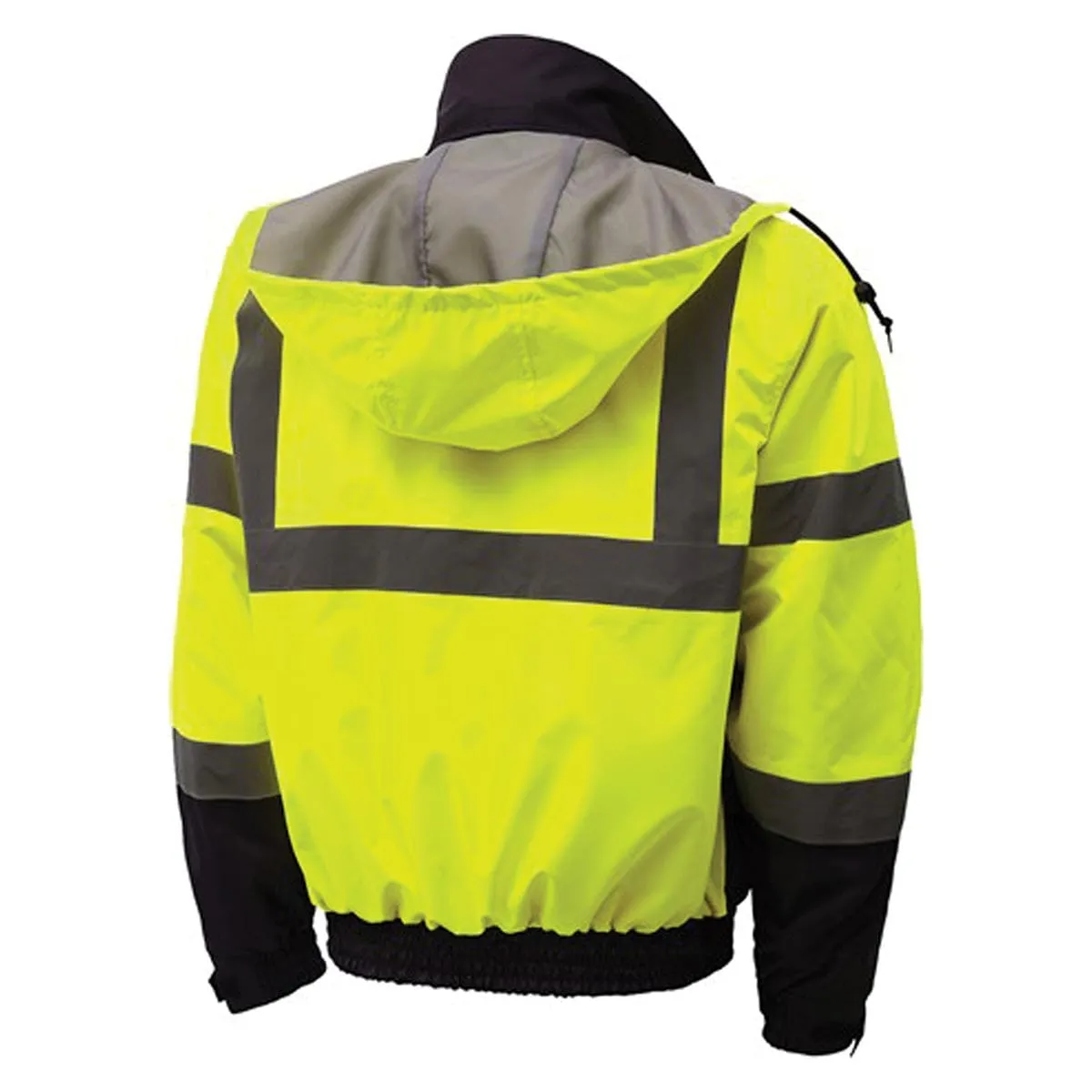 GSS Safety ANSI 3 3-IN-1 Waterproof Hi-Vis Bomber Jacket w/ Removable Fleece