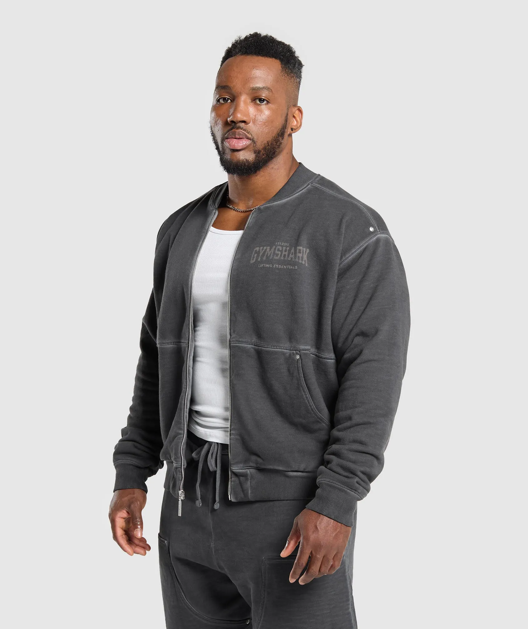 Gymshark Heavyweight Bomber Jacket - Black