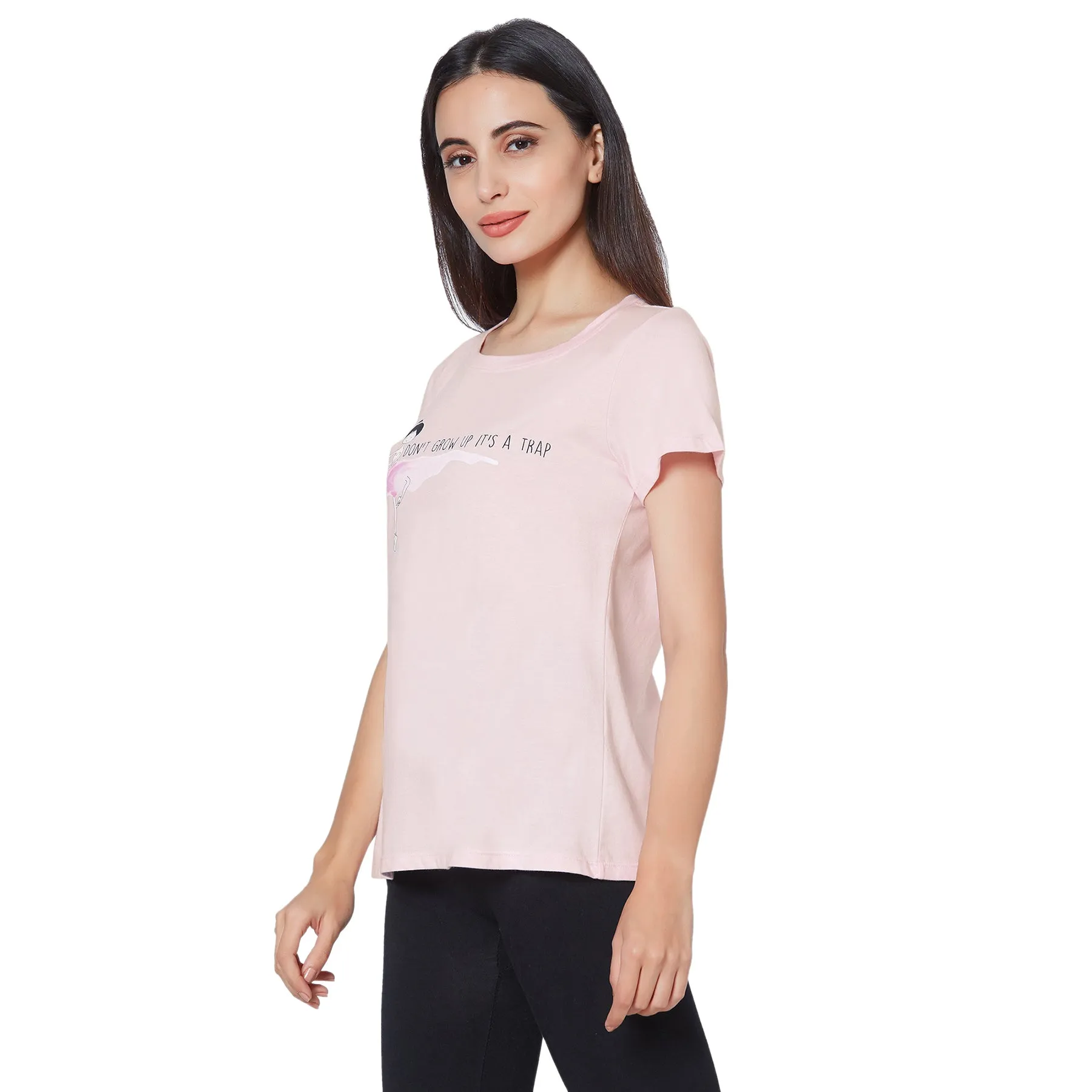 Half Sleeves Super Soft Printed T-shirt-NT-120