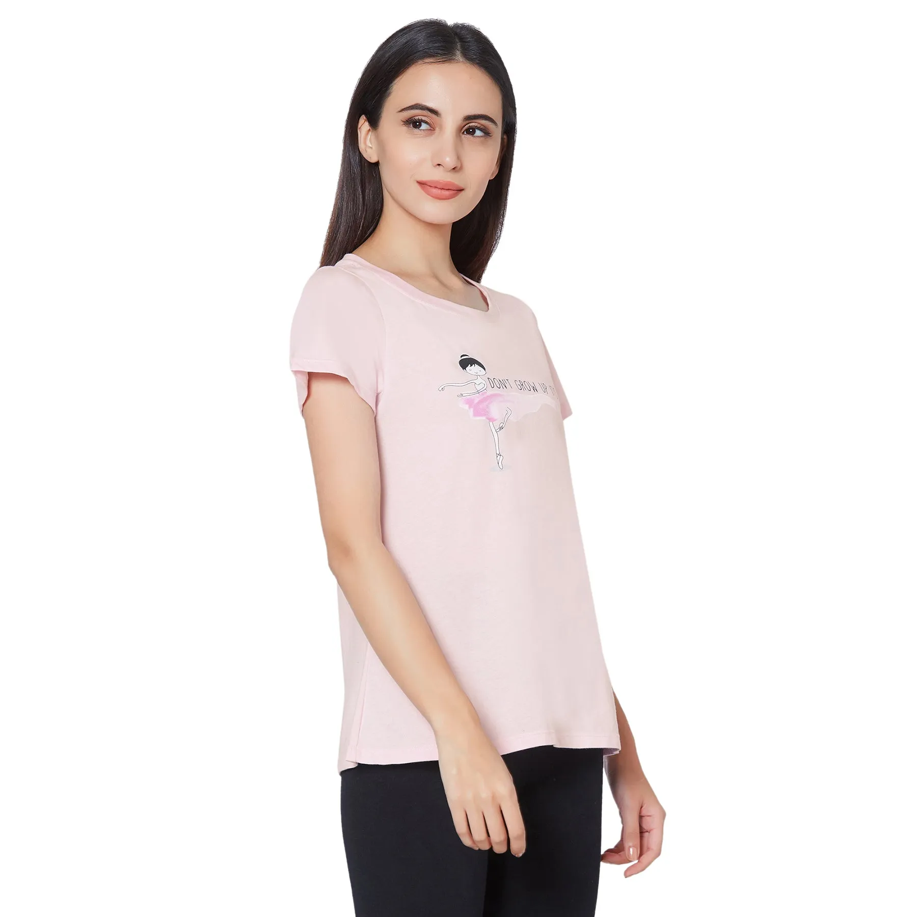 Half Sleeves Super Soft Printed T-shirt-NT-120