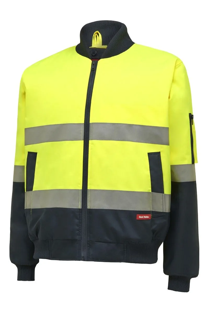 Hard Yakka Mens Core 2-Tone Hi-Vis Taped Bomber Jacket