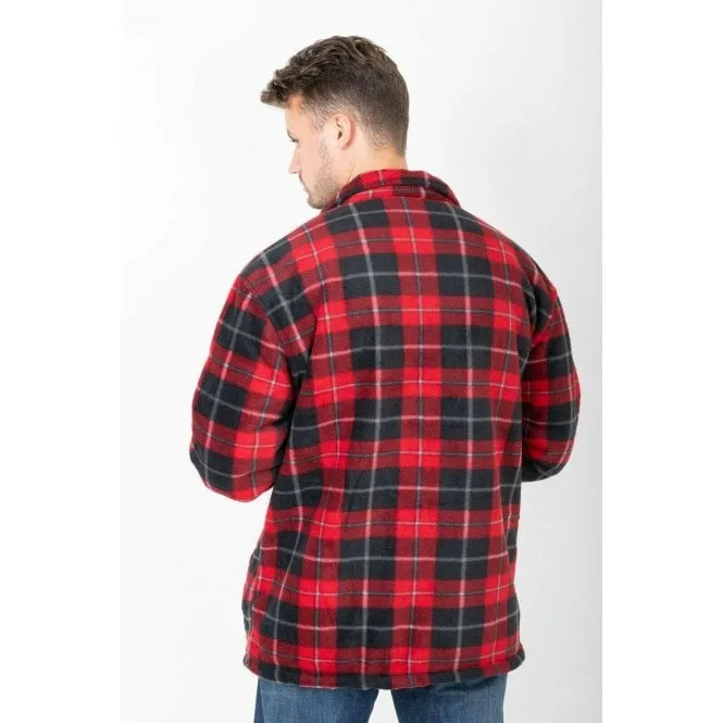 Hazy Blue Mens Baxter Sherpa Lumberjack Fleece Shirt