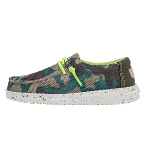 Hey Dude Youth Wally Sox Taupe Camo