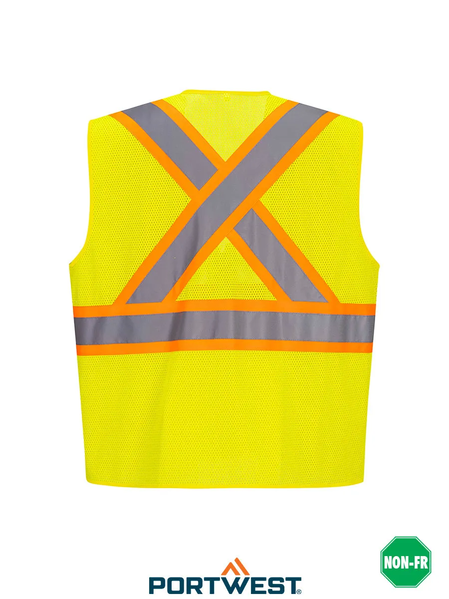 Hi-Vis Contrast Striped Vest - CA101