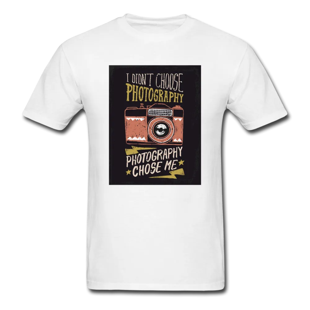 I Didn't Choose Photography Photography Chose Me Men's T-Shirt