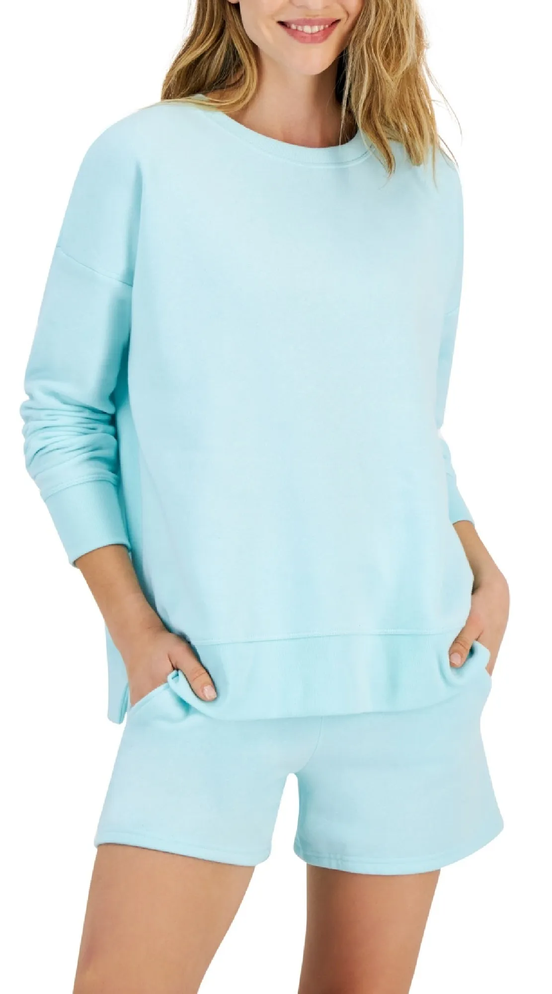 ID Ideology Women's Fleece Sweatshirt Blue Size XX-Large