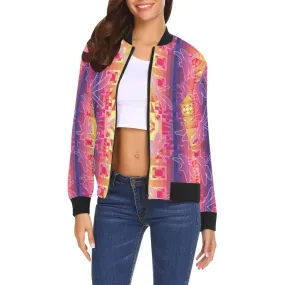 Kaleidoscope Dragonfly Bomber Jacket for Women