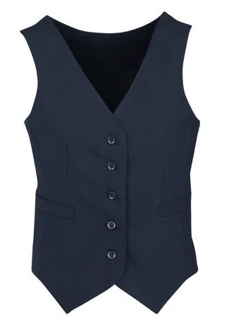 Ladies Comfort Wool Knitted Back Peaked Vest