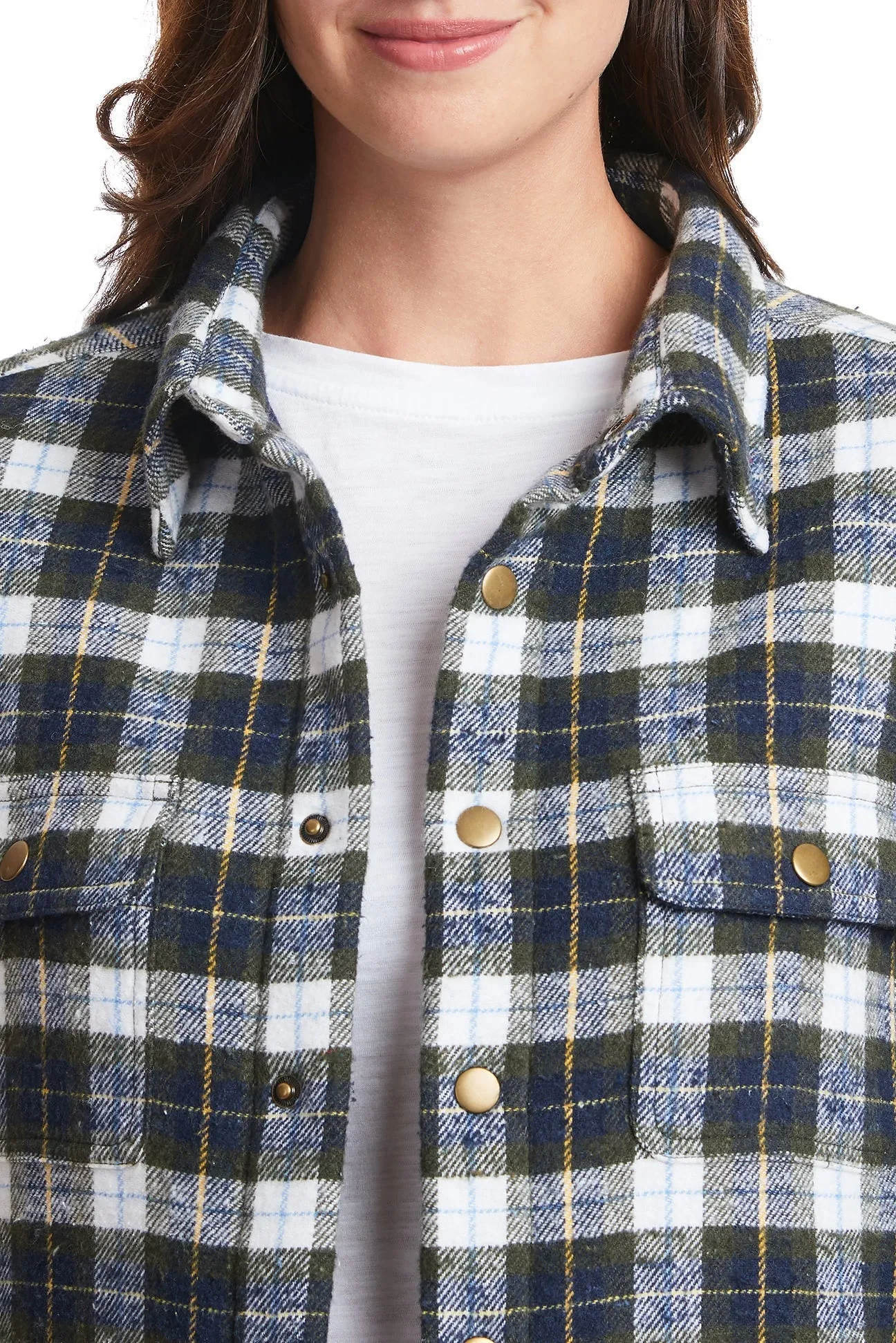 Ladies Shacket Nantucket Flannel Windowpane