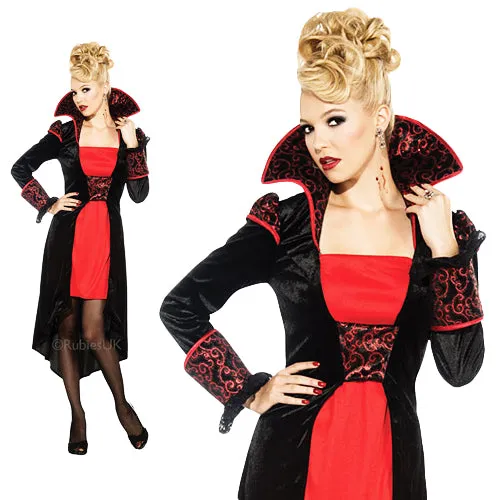 Ladies Vampire Countess Vampiress Halloween Horror Costume