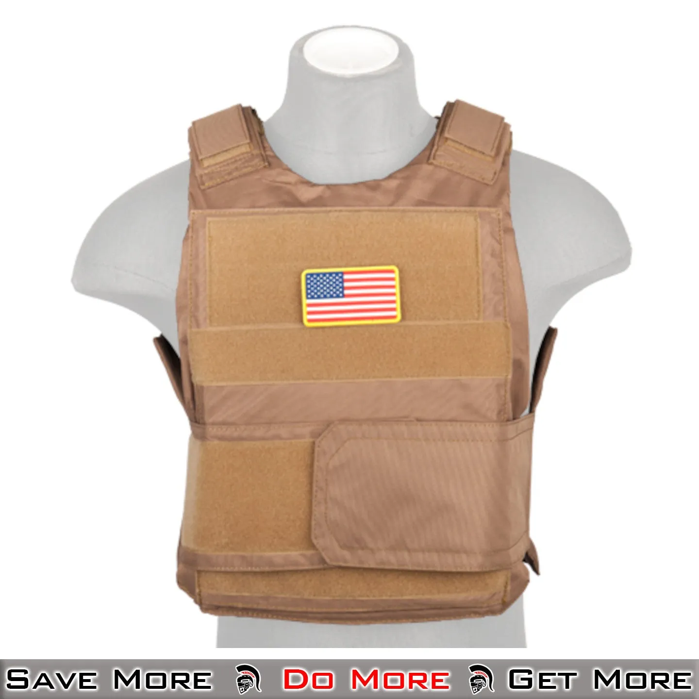 Lancer Tactical Airsoft Ballistic Tactical Vest (Khaki) Airsoft Vest Tactical Plate Carrier